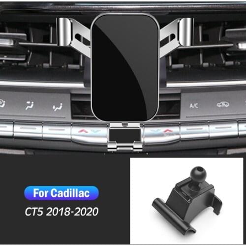 Car Mobile Phone Holder Air Outlet Clip Mounts GPS Stand Gravity Navigation Bracket For Cadillac CT5 2018 2019 2020 Accessories