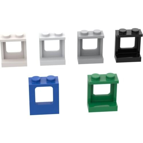 BuildMOC 2377 1x2x2 box wall For Building Blocks Parts DIY Construction Creative gift Toys