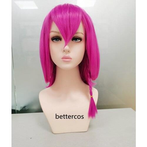 Danganronpa V3 Kazuichi Souda Cosplay Wigs Short Shocking Pink Heat Resistant Synthetic Hair Wig + Wig Cap