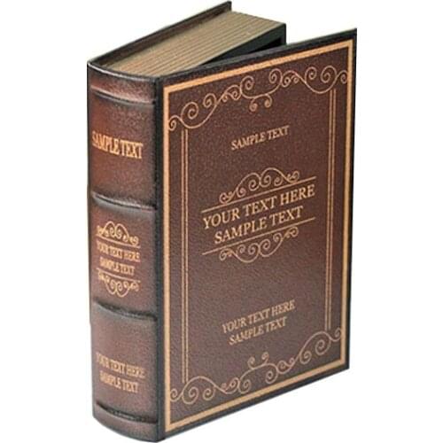 Big Size Home Art Decoration Book Display Art Model Vintage Wooden Decorative Storage Box Book