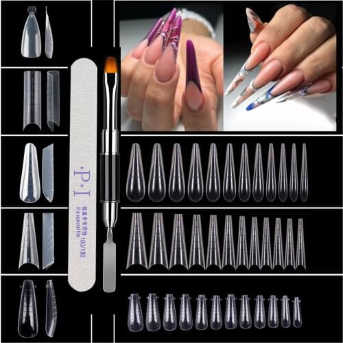 Dual Forms For Poly UV Gel Builder Nail Manicure Tools Extension Nails Mold Tips