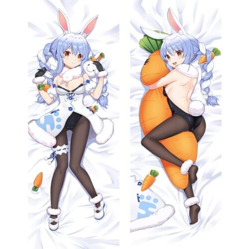 Dakimakura Hololive Usada Pekora Vtuber Double-sided Print Hugging Body Pillow Case Cushion Cover Gift