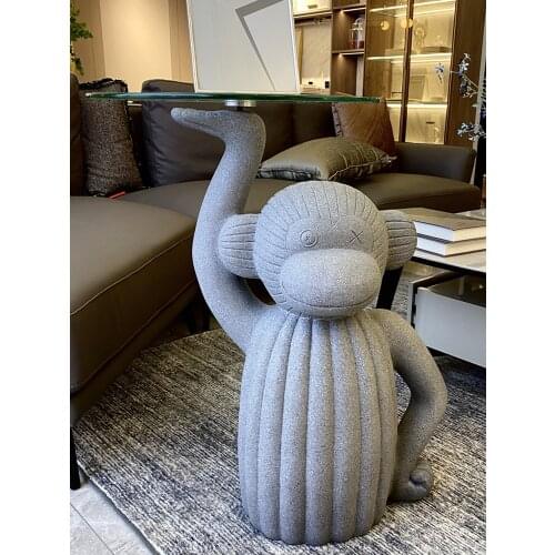 Monkey Statue Sculpture Coffee Table Living Room Floor Decoration Nordic Soft Decoration Animal Figurine Home Accessories