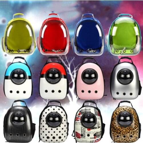 Cat Carrier Bag Breathable Transparent Puppy Cat Backpack Cats Box Cage Small Dog Pet Travel Carrier Handbag Space Capsule