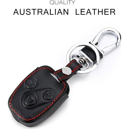 Leather Key Case For Car 3 Buttons For Honda City Accord Cr-v Civic Car Key Cover With Keychain Key Portect