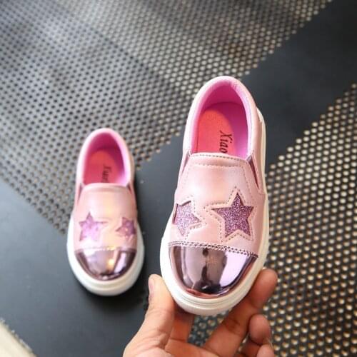 2020 Children Shoes Girls Casual Flat Silver Pink Kids Casual Shoes Toddler Girls Shoes Summer Fashion Trainers Boys Sneakers