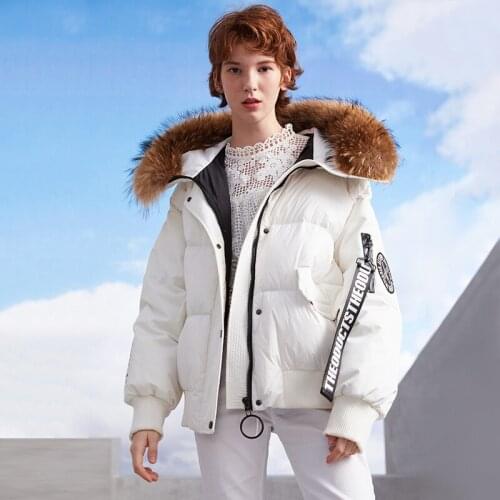 Oversize New 2019 winter jacket women down jackets short duck down coat real fur hood duck down outerwear parka overcoat coat