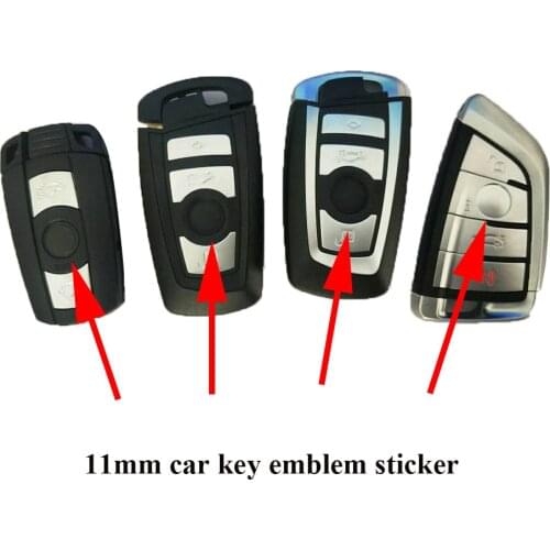 5piece 11mm diameter car key logo metal Car Remote Key badge 11mm Car key badge sticker