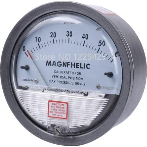 TE2000 Micro Differential Pressure Gauge High Precision Air Differentialvacuum Manometer Micro Measuring Range 0-60PA~0-3