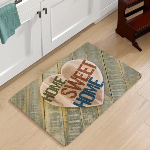 Non-Slip Floor Mat Sweet Home Entrance Doormat Self-Service Laundry Bath Mat Carpet Laundry Room Decor Balcony Rug