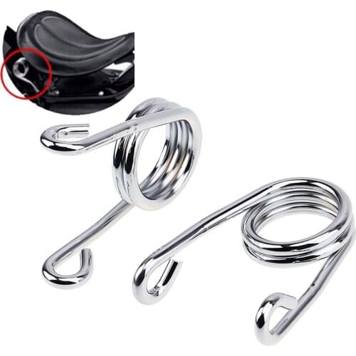 Pair Silver Universal Motorcycle Seat Nuts Custom Torsion Solo Mount Seat Springs For Harley Chopper Bobber Honda Yamaha BMW