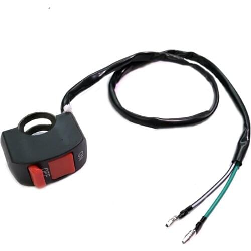 JEAZEA Motorcycle Switch Handlebar Head Fog Light Switch ON-OFF Button 12VDC 2 Wires For Motorbike Scooter ATV Dirt Bike KTM