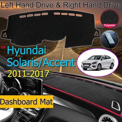 For Hyundai Solaris Accent 2011-2017 RB Anti-Slip Mat Dashboard Cover Pad Sunshade Dashmat Accessories