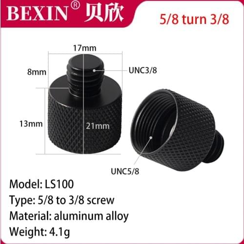 BEXIN 5/8 to 3/8 or to 1/4 camera conversion screw tripod connector converter for ball head cloud stand alone camera