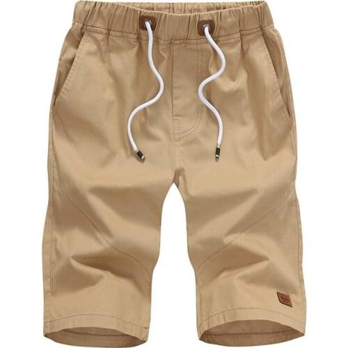 Mens 2021 New Summer High Quality Baggy Cargo Casual Shorts Male Short Pants Loose Knee Lenght Solid Color Fashion Trousers