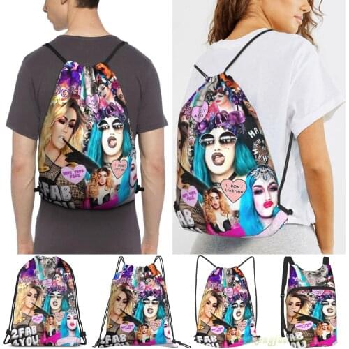 Unisex Drawstring Bags Adore Delano Collage Women Drawstring Backpacks Men Outdoor Travel Backpacks Training Fitness Bag