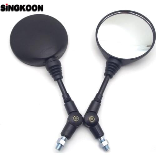 Universal 10mm Motorcycle Rearview Mirrors Black Scooter Moto Side Mirrors FOR honda africa twin crf1000l bmw s1000xr virago 535