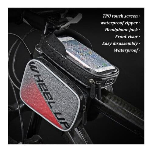 Bicycle Bag Bike Front Bag Cell Phone Touch Screen Front Beam Bag Upper Tube Bag Waterproof Bag MTB Bike Accessories X802
