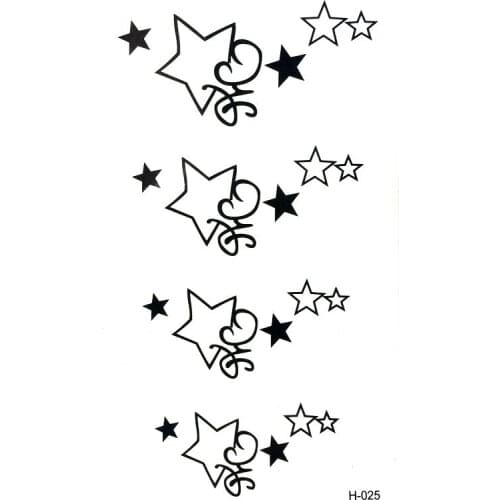 Cut star temporary tattoos men feminino glitter tattoo sleeves tatouage temporaire fake tattoo temporary tatoo henna tattoo xha