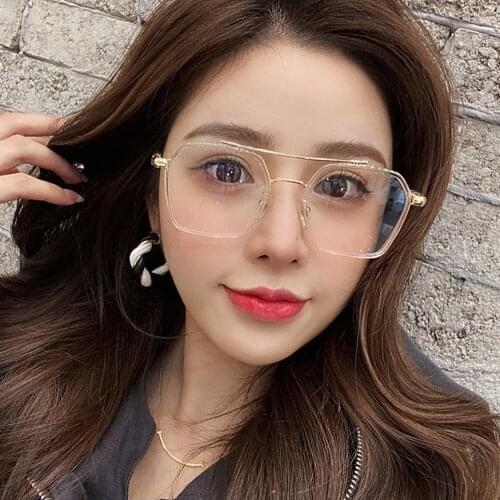 High Quality Eyewear Luxury Brand Designer Computer Radiation Blue Light Blocking Glasses Clear Filter Metal Plastic Frame New