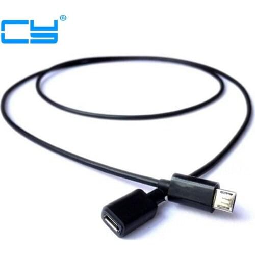 Long plug High Quality 1m Micro USB 2.0 B 5pin Male to Female M/F Extension Charging Data Charger Lead Extender Cable 0.1m to 2m