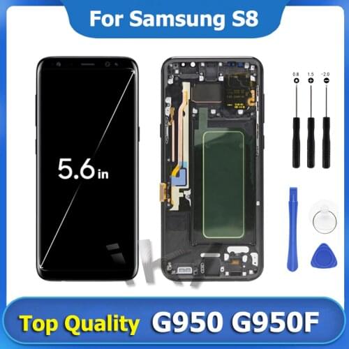 High Quality LCD Display S8 For Samsung Galaxy S8 Touch Screen Digitizer Super Amoled Pantalla Repair G950 Screen Replacement
