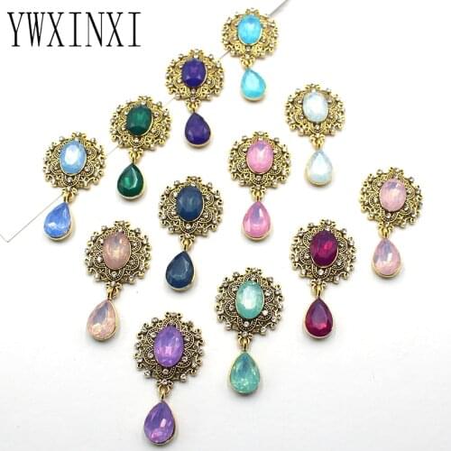 YWXINXI 10Pcs new exquisite shiny rhinestone brooch, DIY fashion gorgeous costume wedding invitation holiday creative decoration