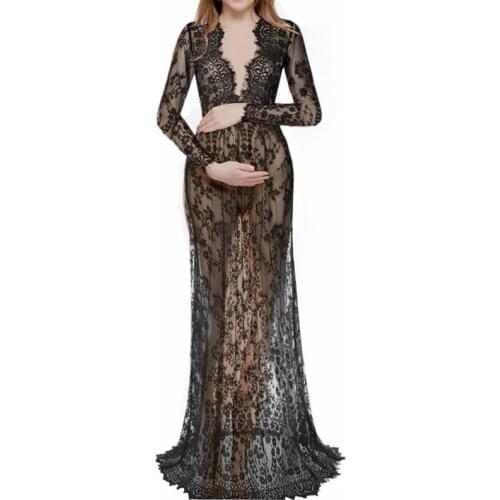 8 Color Sexy Lace Dress Women Spring Summer High Waist Long Sleeve Deep V Dress Elegant Christmas Maxi Long Dress Vestidos