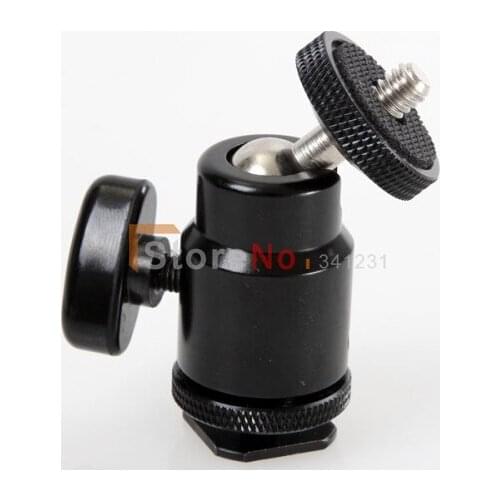 10pcs Adjustable Swivel Angle Ball Standard 1/4'' Hot Shoe Mount Adapter Holder Free Shipping
