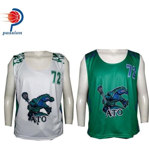 Custom design mesh breathable fabric lacrosse reversible pinnies