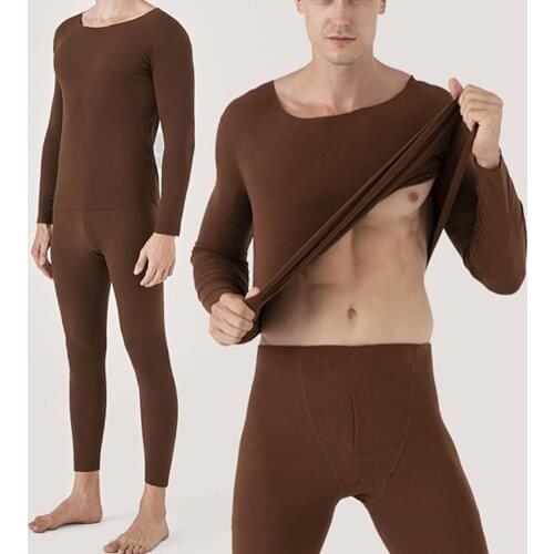 2021 Spring Top and Pants Set Men Skinny Long Sleeve O Neck Sleepwear Seamless Fitness Clothes Homewear Casual Male Clothing