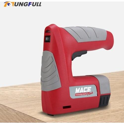 4.2V USB Rechargeable Stapler Gun Lithium Battery Nail Gun Electric Furniture Stapler Straight/Square Woodworking Tools