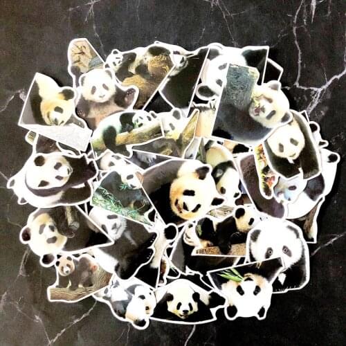 50pcs cute Panda Stickers Classic Graffiti For Suitcase Cool Laptop Skateboard Cartoon Toy Styling Phone Luggage Funny Decal