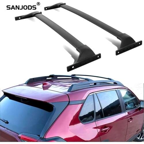 SANJODS Car Roof Rack Replacement for Toyota Rav4 Adventure 2019 2020 Pair Roof Rack Top Rail Aluminum Cross Bar