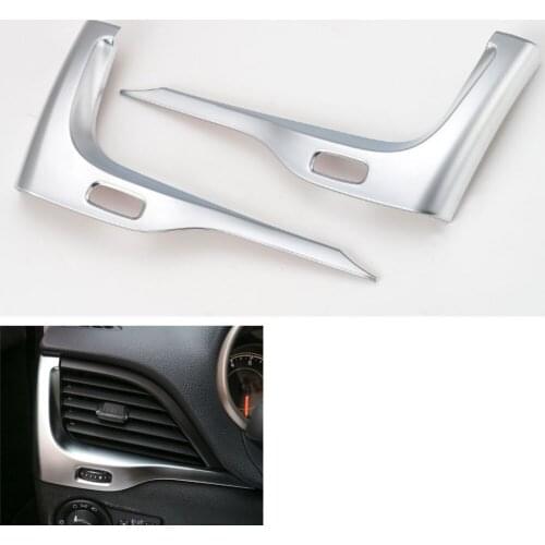 BBQ@FUKA 2 x Auto Car Air Conditioning AC Vent Outlet Frame Decorative Strip Trim Styling Sticker Fit For 2016 Cherokee