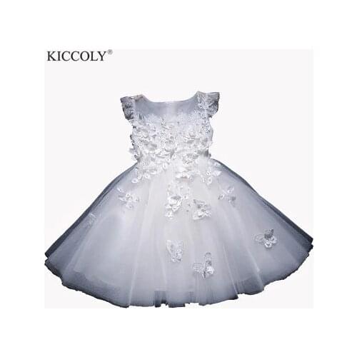 White Tulle Baby Girl Dress Baptism Dress for Girl Infant 1 Year Birthday Dress for Newborn Girl Chirstening Dress for Infant