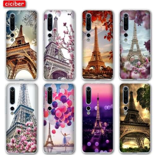 Eiffel Tower Case For Xiaomi Redmi Note 10 9 8 7 Pro 8T MI Note 11 10 9 9T 10T Pro Lite A3 Poco X3 F3 M3 Soft Silicone TPU Funda