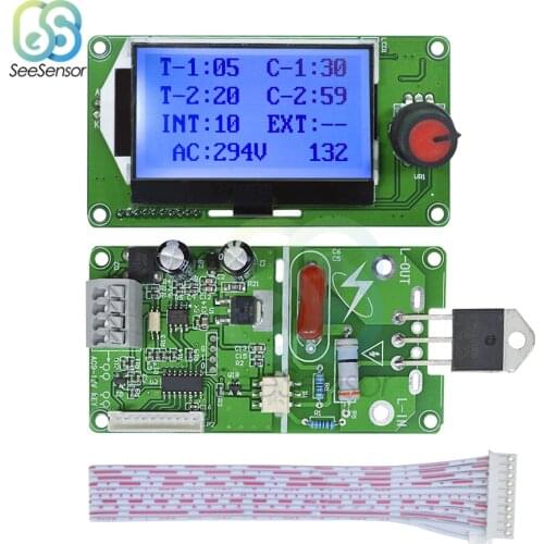40A 100A LCD Digital Double Pulse Encoder Spot Welder Control Module Welding Machine Transformer Controller Board