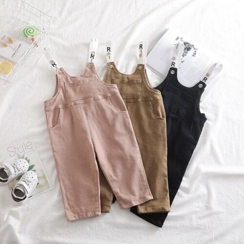 Toddler Infant Outfits Baby Boys and Girls Overalls 2019 Autumn Winter New Toddler Suspender Pants Kids Jumpsuit Baby Strap Pant