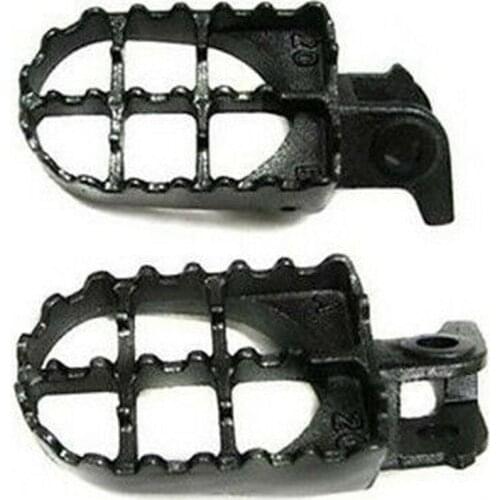Dirt Bike Grey Steel Foot Pegs Footrest for Honda CR125 CR250 CR500 88-94 CR 250