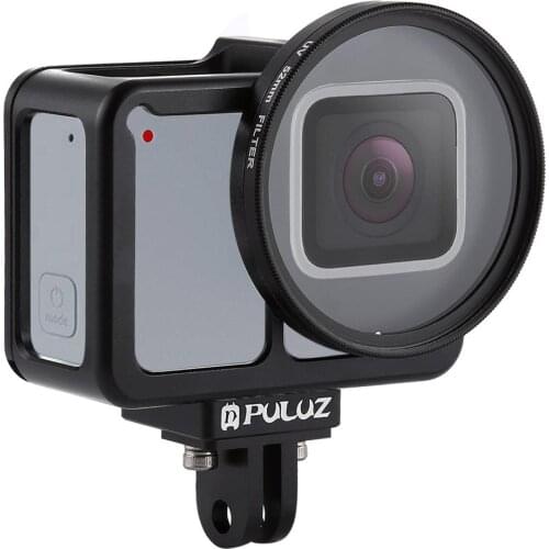 For GoPro HERO 7 Silver Cage Housing Shell Alloy Protective Cage with Insurance Frame 52mm UV Lens for Hero 7 White Sport Camera