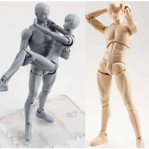 14cm Male Female Movable body joint Action Figure Toys artist Art painting Anime model doll Mannequin bjd Art Sketch Draw