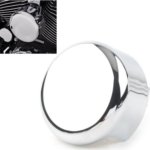 Motorcycle Chrome Horn Cover Smooth Steel for Harley Davidson 1991-2010 2011 2012 2013 2014 2015 2016 2017 Big Twin 45/8"