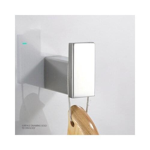 Robe Hooks Wall Mounted Coat Hook cloth Hanger Metal Chrome Finish Towel Holder Door Clothes Hook Bathroom Accessories DG8301L