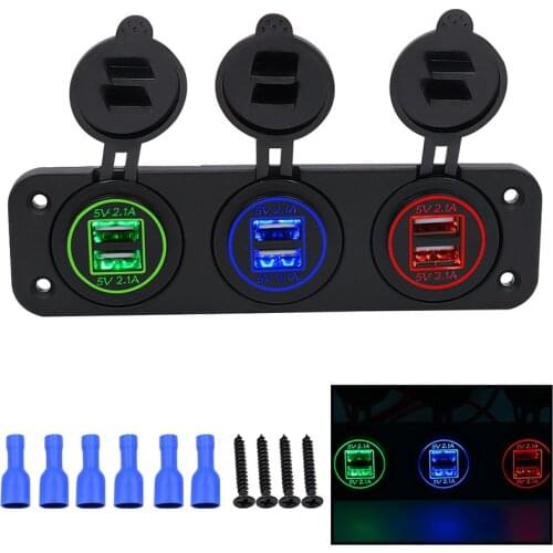 Multi Port 12V USB Charger Mobile Power Car Charger 12V Car USB Charger 2.0 Socket Charger 2 Port Led Voltmeter Fast 12V 5V USB
