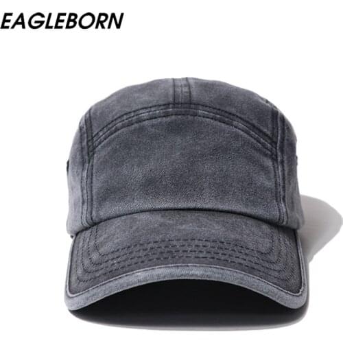 Fashion Design Street Fashion Men Women Solid Five-piece Baseball Caps Washed Retro Japan Korea Five-page Tongue Hat Wholesale