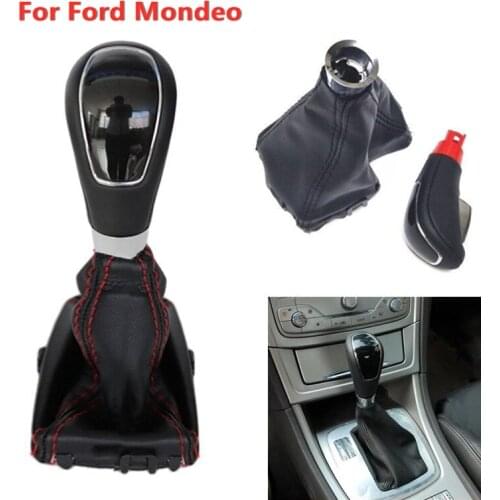 For Ford Mondeo Mk4 S-MAX Galaxy Gear Handle Ball Car New Leather AT Automatic Transmission Gear Shift Knob Boot Cover Gaiter