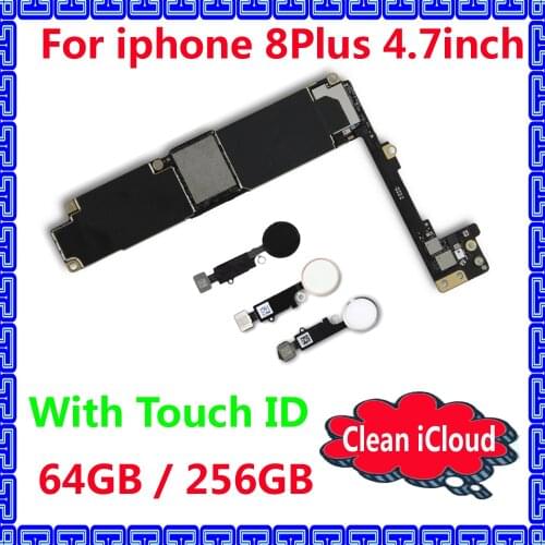 For iphone 8Plus 64gb 256GB Original motherboard IOS system Unlocked mainboard for iphone 8 Plus logic board with / NO Touch ID