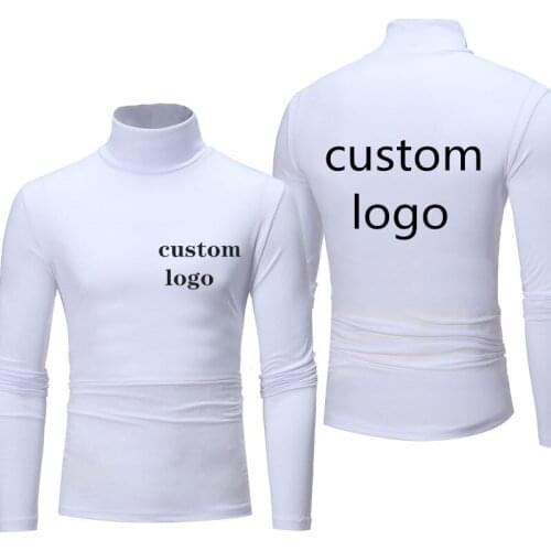 Autumn long-sleeved Mens sweatshirt Custom logo Harajuku high quality casual Mens t-shirt Solid color high quality Mens Shirts