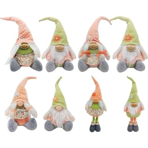 Easter Bunny Gnome Spring Holiday Home Decoration Plush Handmade Rabbit Swedish